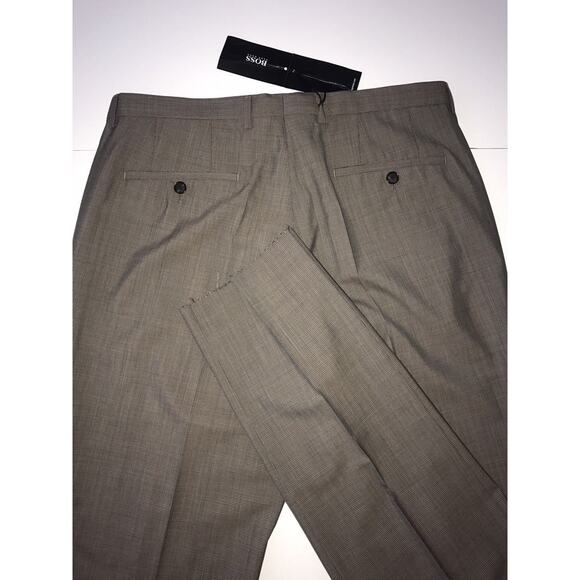 NWT $255 Boss Hugo Boss Central Mens Medium Brown Dress Pants Size 35R US - Picture 2 of 9